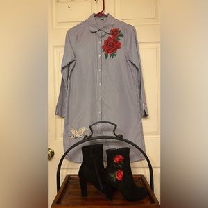 Dress with boots combo